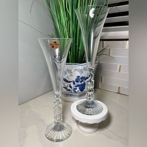 Cristal d'Arques  Millennium 2000 Champagne Flutes 24% Lead Crystal Set Of 2